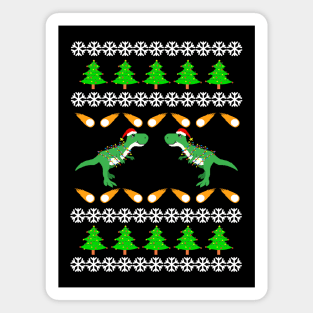 T-Rex Ugly Christmas Sweater Magnet